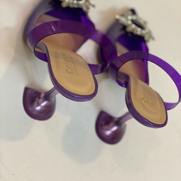 CATHERINE, Catherine Malandrino, Classic purple crystal woman elegant size 6.5 - Picture 7 of 9
